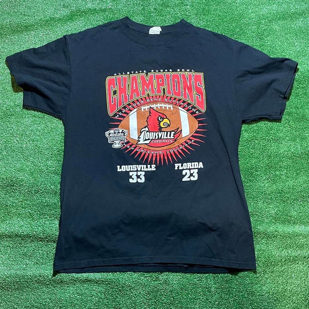 2013 Louisville Cardinals Sugarbowl Championship Tee. Sz L.